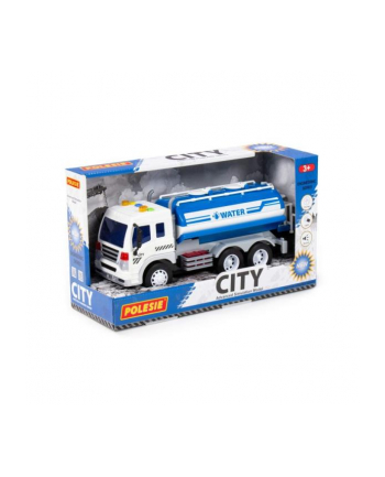 Polesie 89755 '';City''; samochód-beczkowóz intercyjny, niebieski, światło, dźwięk w pudełku