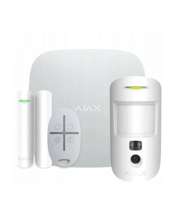 ajax Zestaw alarmowy StarterKit Cam Plus Hub 2 Plus, MC, DP, SC biały
