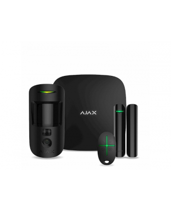 ajax Zestaw alarmowy StarterKit Cam Hub 2, MC, DP, SpaceControl czarny