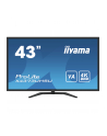 iiyama Monitor wielkoformatowy 43 cale X4373UHSU-B1 4K, VA, 2xHDMI, DP, mDP, 3ms, 2x7W, USBx4 - nr 66