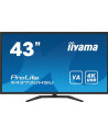 iiyama Monitor wielkoformatowy 43 cale X4373UHSU-B1 4K, VA, 2xHDMI, DP, mDP, 3ms, 2x7W, USBx4 - nr 75