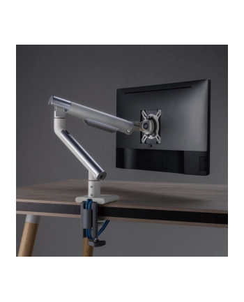 art Uchwyt biurkowy gazowy do 1 monitora LED/LCD 17-32' L-19GD 2-9kg 2xUSB 3.0 Premium Aluminiowy