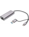 digitus Karta sieciowa przewodowa USB 3.1 Typ C + USB A do 1x RJ45 2.5 Gigabit Ethernet 10/100/1000/2500Mbps - nr 50