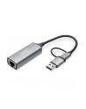 digitus Karta sieciowa przewodowa USB 3.1 Typ C + USB A do 1x RJ45 2.5 Gigabit Ethernet 10/100/1000/2500Mbps - nr 58