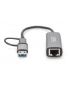 digitus Karta sieciowa przewodowa USB 3.1 Typ C + USB A do 1x RJ45 2.5 Gigabit Ethernet 10/100/1000/2500Mbps - nr 68
