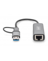 digitus Karta sieciowa przewodowa USB 3.1 Typ C + USB A do 1x RJ45 2.5 Gigabit Ethernet 10/100/1000/2500Mbps - nr 45