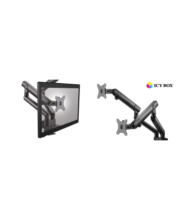 icy box ICYBOX IB-MS314-T Monitor stand with table support for two monitors up to 32inch nr 1