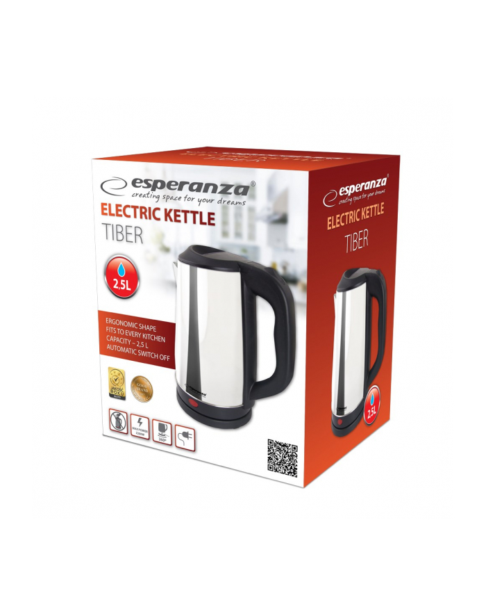 ESPERANZA ELECTRIC KETTLE TIBER 2.5L INOX główny