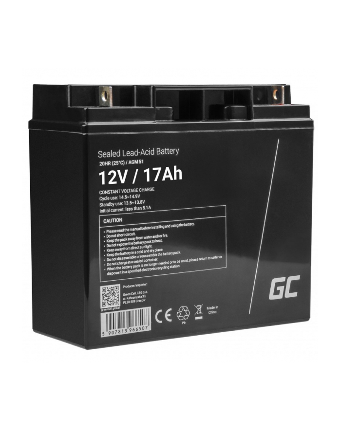 GREEN CELL Battery AGM 12V 17Ah główny
