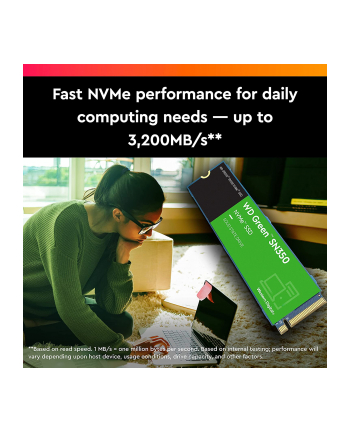 western digital WD Green SN350 NVMe SSD 2TB M.2 2280 PCIe Gen3 8Gb/s