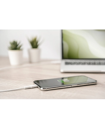DIGITUS USB charger/data cable Lightning - USB-C M/M 1.0m metal PVC MFI CE bl