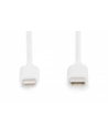 DIGITUS USB charger/data cable Lightning - USB-C M/M 1.0m metal PVC MFI CE bl - nr 25