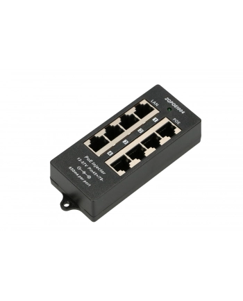 EXTRALINK PoE injector 4 portowy IN czarna CASE