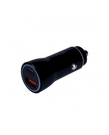 AKYGA Car charger 12/24V AK-CH-16 36W USB-A + USB-C PD Quick Charge 3.0 5-12V / 1.5-3A Kolor: CZARNY