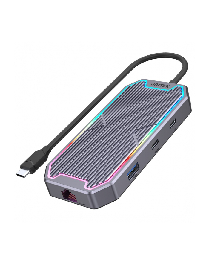 UNITEK HUB USB-C HDMI 2.0 RJ45 3.5mm PD 100W 10Gbps D1029A główny