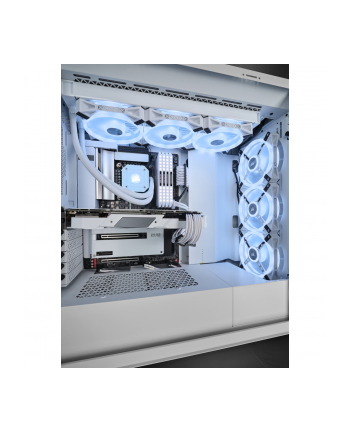 CORSAIR iCUE 5000X RGB QL Edition Tempered Glass Mid-Tower Smart Case White