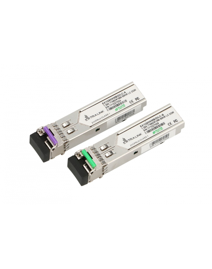 EXTRALINK SFP 1.25G WDM 1490/1550nm SM 80km LC DOM para główny