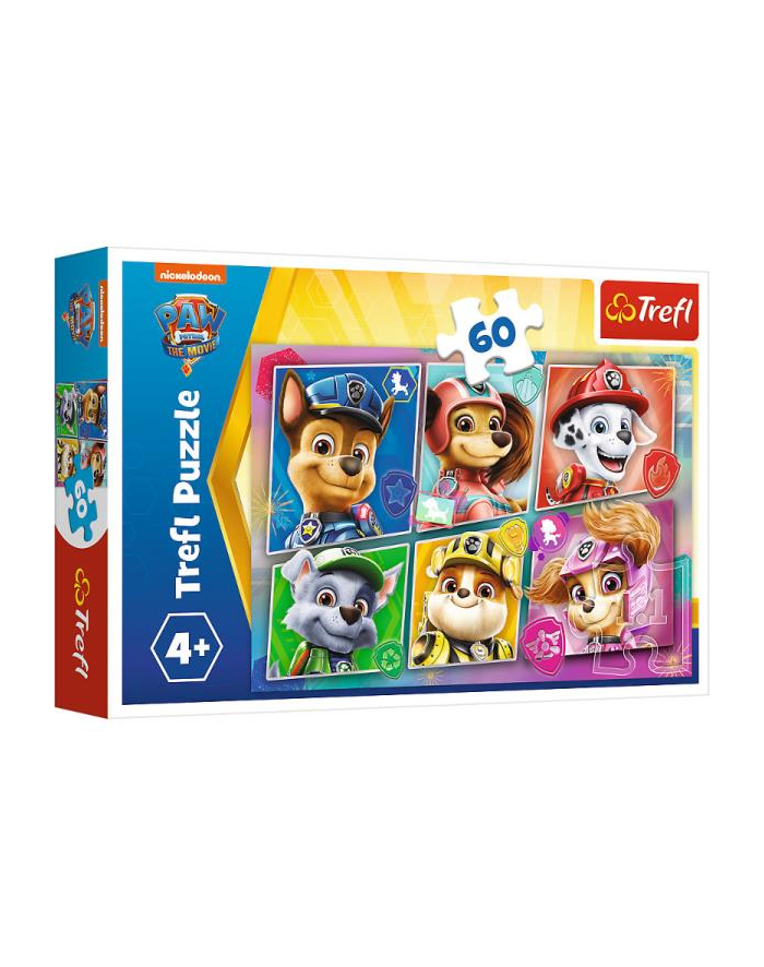 Puzzle 60el Przyjaciele gotowi do akcji. Psi Patrol PAW PATROL 17368 Trefl główny