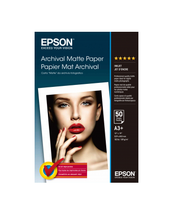 epson Papier $ Archival Matte Paper 50 Arkuszy 192 g/m  A3+