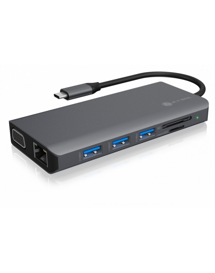 icybox Stacja dokująca IB-DK4070-CPD 12w1,2xHDMI,AUDIO,CR,VGA główny