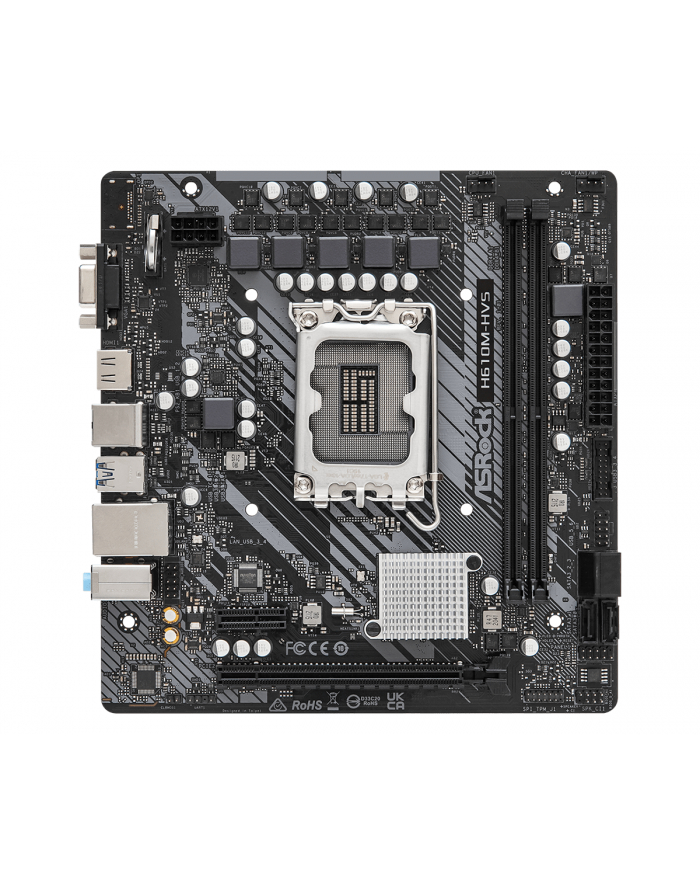 ASROCK H610M-HVS LGA1700 2x DDR4 DIMM HDMI D-Sub 1xPCIe 4.0 x16 1xPCIe 3.0 x1 główny