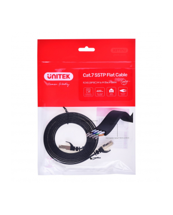 UNITEK C1897BK-2M Ethernet Cable FLAT CAT 7 UTP Ethernet 2m