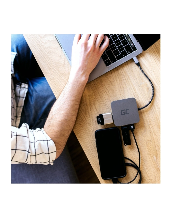 GREEN CELL ADAPTER  PRZEJŚCIÓWKA HUB USB-C 6W1 główny