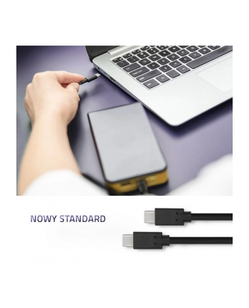 qoltec Kabel USB 3.1 typ C męski | USB 3.1 typ C męski | 1.4m | Czarny nr 2
