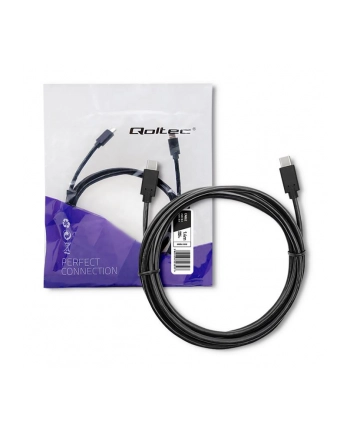 qoltec Kabel USB 3.1 typ C męski | USB 3.1 typ C męski | 1.4m | Czarny nr 1