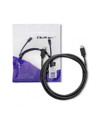 qoltec Kabel USB 3.1 typ C męski | USB 3.1 typ C męski | 2m | Czarny nr 2