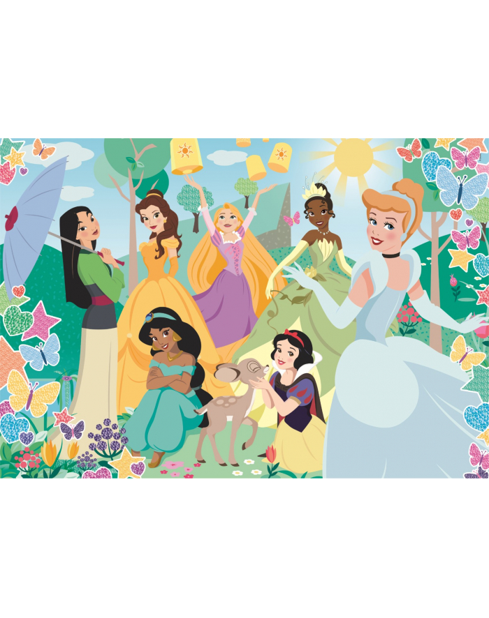 Clementoni Puzzle 104el z brokatem Princess. Księżniczki 20346 główny