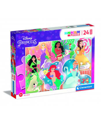 Clementoni Puzzle 24el Maxi podłogowe Princess. Księżniczki 24232