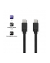 qoltec Kabel USB 3.1 typ C męski | USB 3.1 typ C męski | 1.4m | Czarny - nr 4