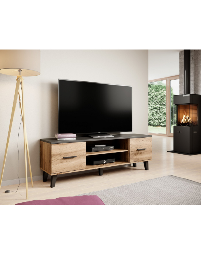 cama meble RTV LOTTA 160 2D2K wotan + czarny mat główny