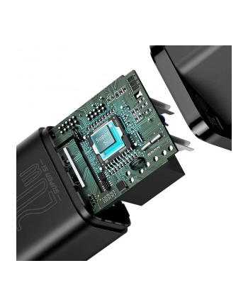 BAS(wersja europejska)S ŁADOWARKA SIECIOWA Z KABLEM USB-C DO LIGHTNING 1M 20W TZCCSUP-B01 CZARNY