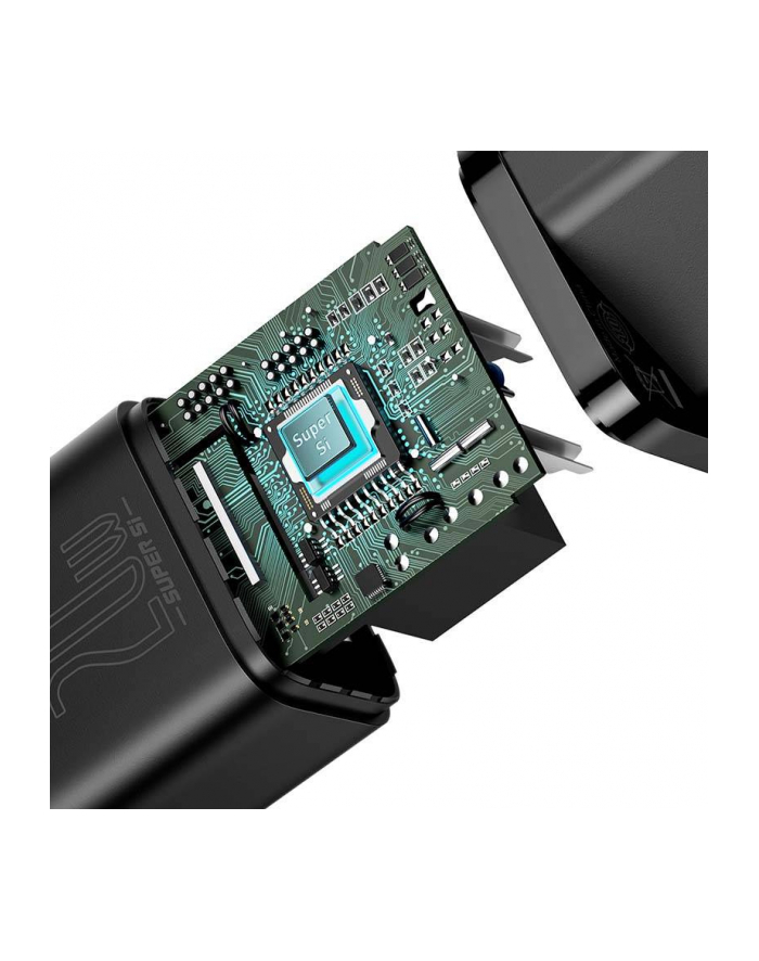 BAS(wersja europejska)S ŁADOWARKA SIECIOWA Z KABLEM USB-C DO LIGHTNING 1M 20W TZCCSUP-B01 CZARNY główny