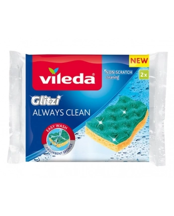 Zmywak wiskozowy Vileda Glitzi Always Clean 2 szt nr 1