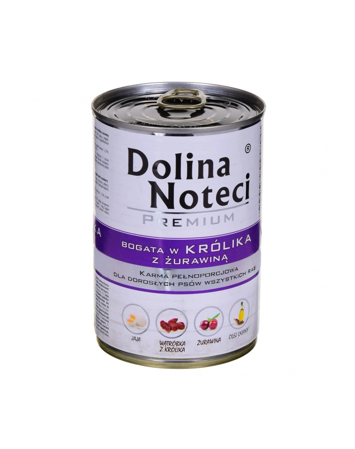 DOLINA NOTECI Premium bogata w królika z żurawiną - mokra karma dla psa - 400g główny