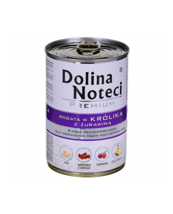 DOLINA NOTECI Premium bogata w królika z żurawiną - mokra karma dla psa - 400g