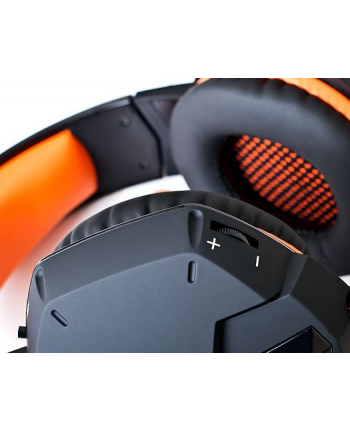 Słuchawki gamingowe REAL-EL GDX-7700 SURROUND 71 (Kolor: CZARNY-orange  z wbudowanym mikrofonem)