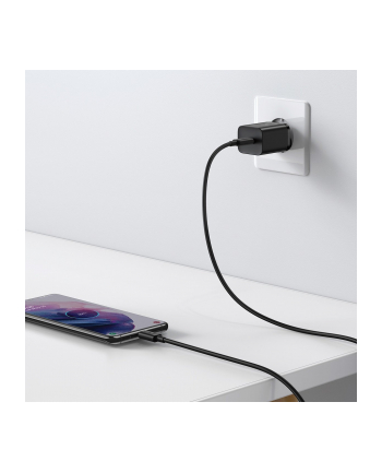 BAS(wersja europejska)S ŁADOWARKA SIECIOWA Z KABLEM USB-C DO USB-C TZCCSUP-L01 SUPER SI 1C 25W CZARNA