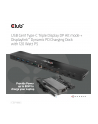 club 3d Stacja dokująca Club3D CSV-1566 (USB Gen1 Type-C Triple Display DP Alt mode + Displaylink™ Dynamic PD Charging Dock with 120 Watt PS) - nr 52
