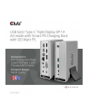 club 3d Stacja dokująca Club3D CSV-1568 (USB Gen2 Type-C Triple Display DP Alt mode + Displaylink™ Dynamic PD Charging Dock with 120 Watt PS) - nr 66