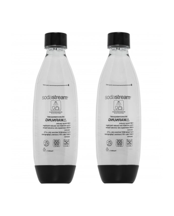 sodastream 1 Litrowe butelki Fuse - Czarne Dwupak do zmywarki nr 2