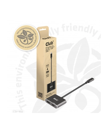 club 3d Spliter Club3D CSV-1552 (MST hub USB32 Gen2 Type-C(DP™ Alt-Mode) to DisplayPort™ + HDMI™ 4K60Hz M/F) nr 1