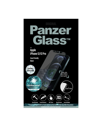 PANZERGLASS SZKŁO HARTOWANE IPHONE 12/12 PRO ANTYBAKTERYJNE SVAROWSKI CAMSLID-ER CASE FRIENDLY 2717