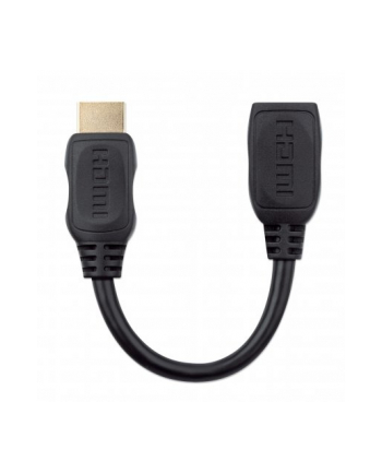 MANHATTAN PRZEDŁUŻACZ KABEL HDMI-HDMI 20 M/F 20CM