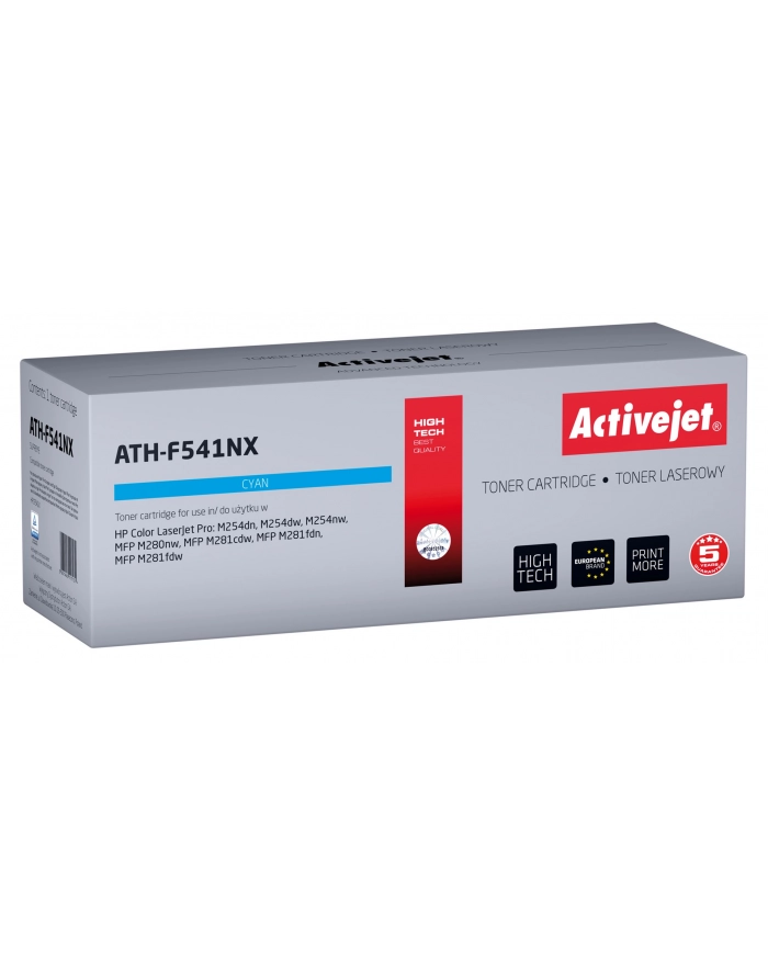 Toner Activejet ATH-F541NX (zamiennik HP 540 CF541X; Supreme; 2500 stron; błękitny) główny