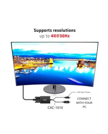 club 3d Adapter Club3D CAC-1010 (DisplayPort to DVI Dual-Link DVI-D  USB A Powered – 2560x1600 Resolution HDCP Supported)