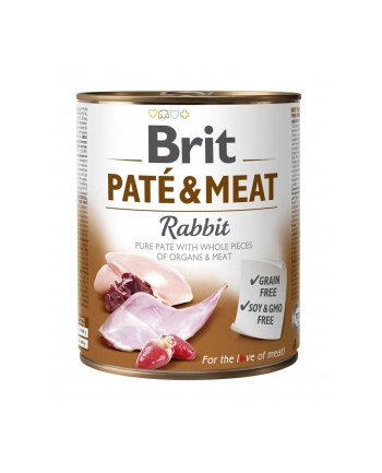 Karma BRIT PATÉ ' MEAT z królikiem dla psa 800g nr 1